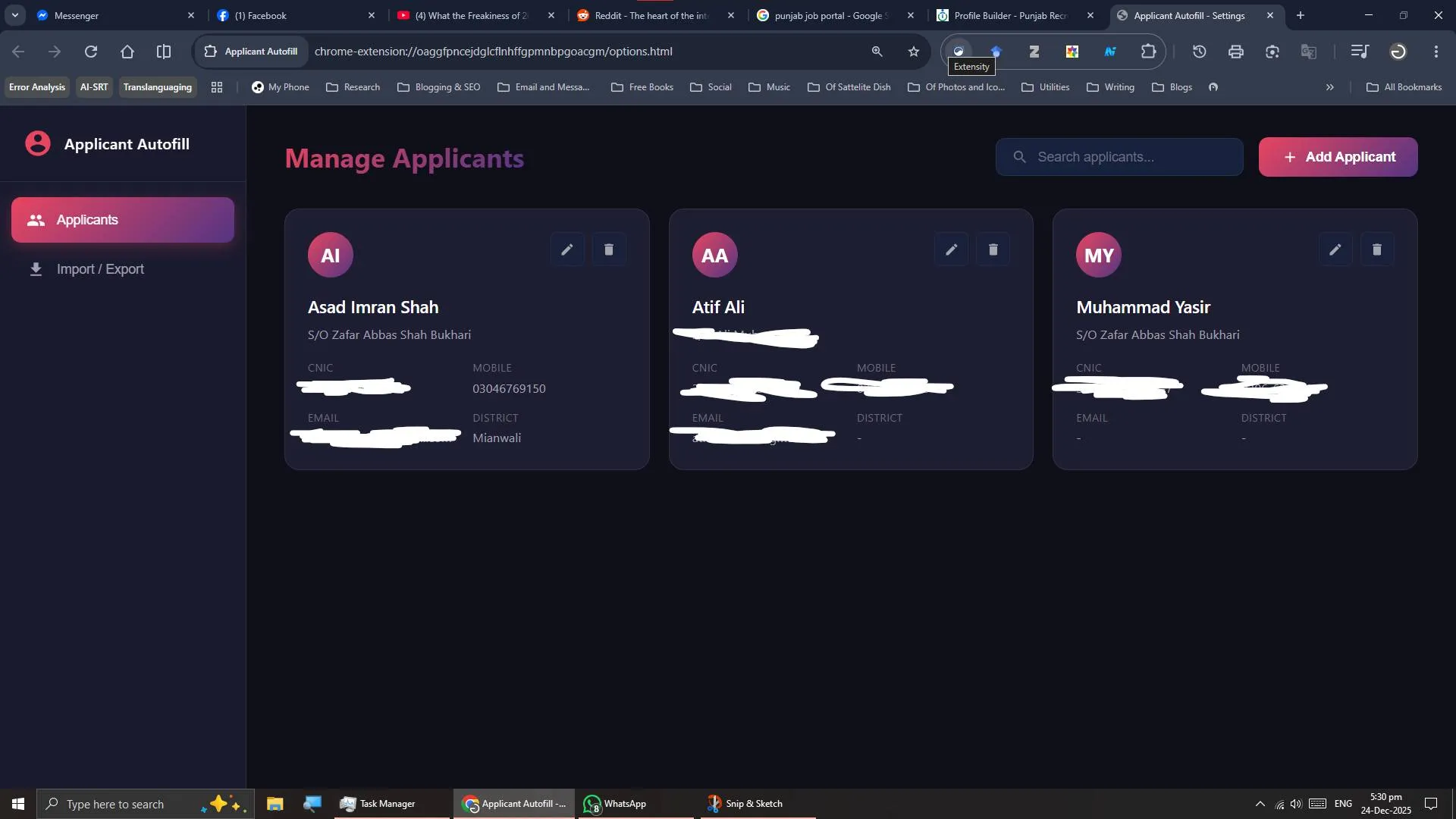 Application Autofill Extension - Slide 1